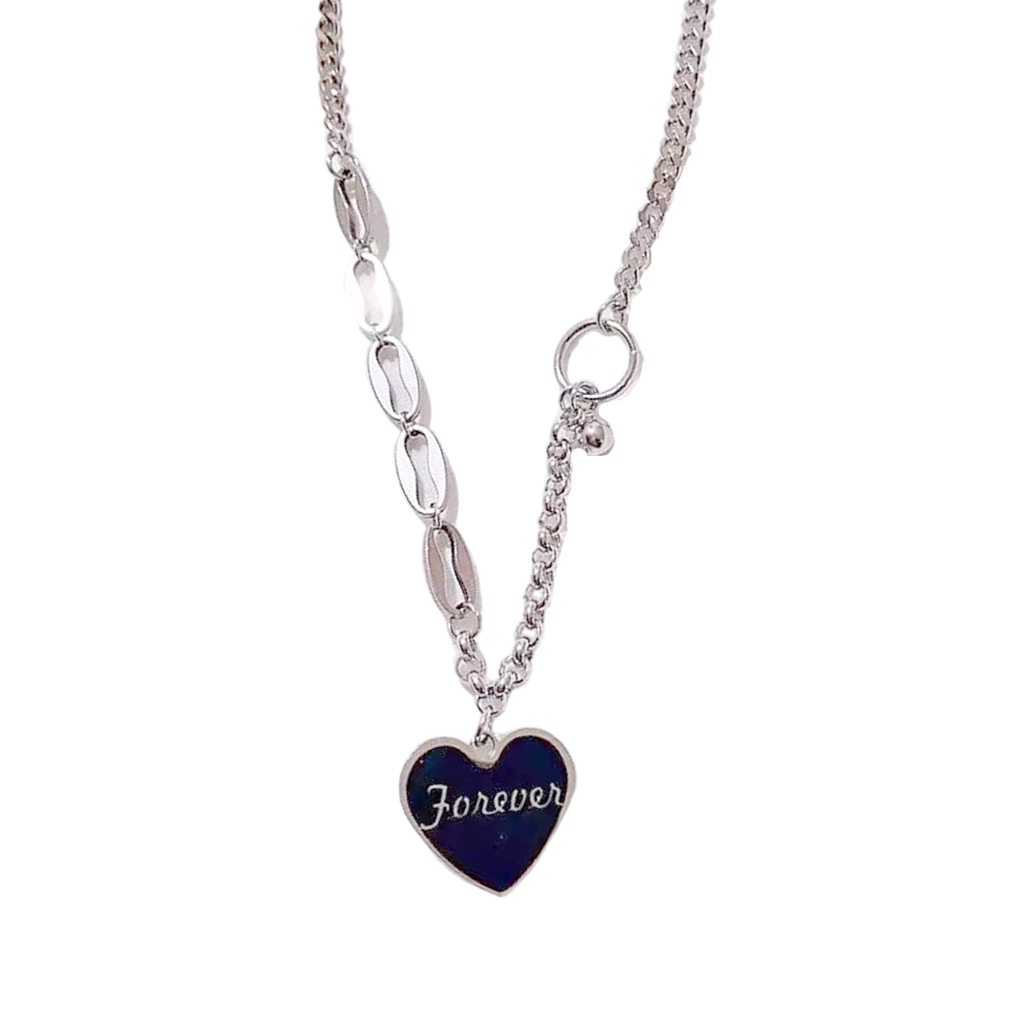 Fashion Frill Silver Chain For Women Stainless Steel Silver Love Heart Forever Chain Pendant Necklace For Women Girls Love Gifts Jewellery (B0CZ3RMSL7) Amazon Price History, Amazon Price Tracker