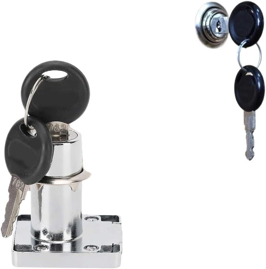 Copper Drawer Locks Cabinet Cupboard Desk Hasp Latch Home Cam Locks with 2 Keys for Wardrobe Furniture Hardware Mailbox(Beige)