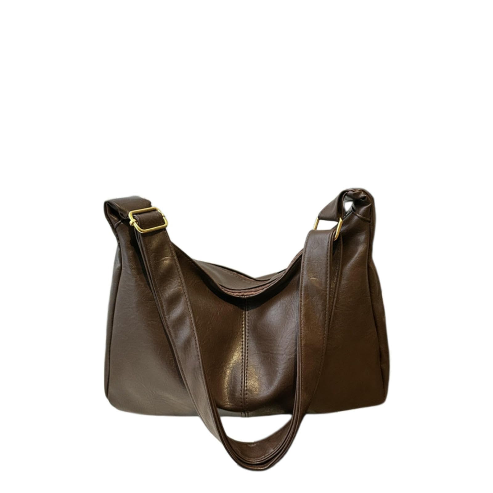 Bolso bandolera retro color café ideal para lucir un estilo versátil en tu día a día