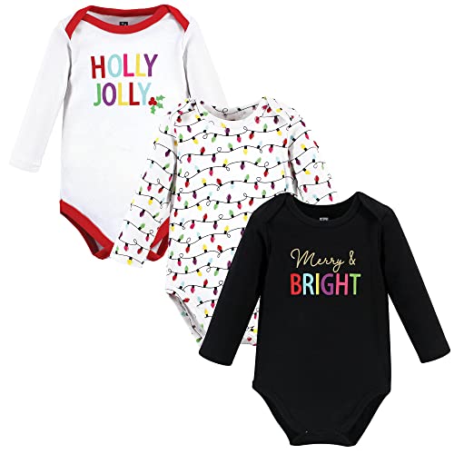 Image of Hudson Baby baby-girls Cotton Long-sleeve Bodysuits 3-pack