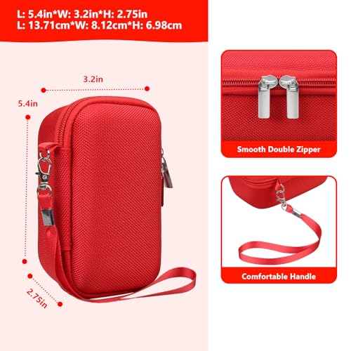Image of Hard Travel Case for Sony ZV-1, ZV-1F, ZV-1 II Digital Camera, Red