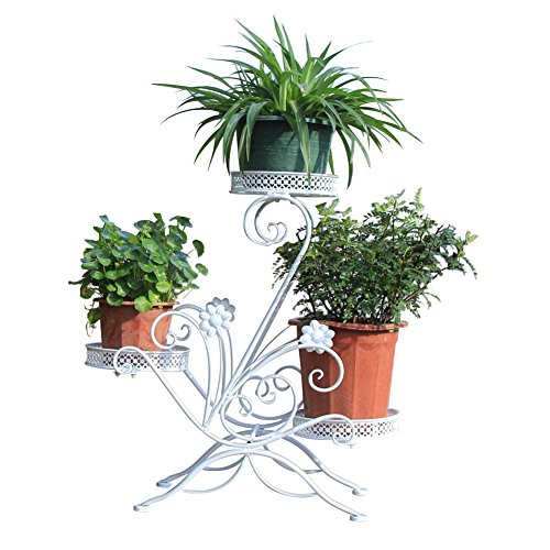 Dazone Blumenständer Blumentreppe Blumenregal Pflanzregal, 69x65x22cm...