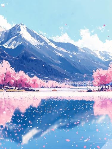 Peinture diamant montagne 70x95cm broderie adulte