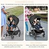 BABY JOY Baby Stroller, Foldable Toddler Stroller with Reversible Seat, Adjustable Backrest/Canopy/Handle/Footrest, Storage Basket, Suspension Wheels, Aluminum Frame (Black)