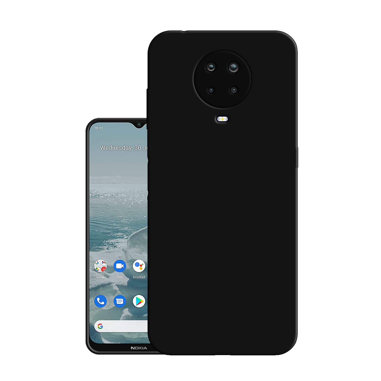 HELLO ZONE Exclusive Matte Finish Soft Back Case Cover for Nokia G20 - Black (B0B5QTWJBX) Amazon Price History, Amazon Price Tracker