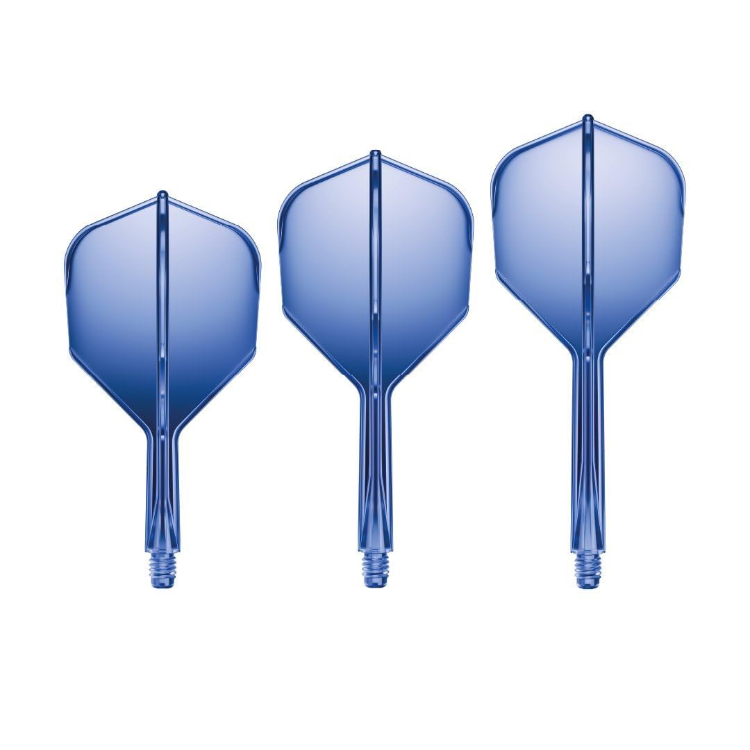GOAT โ Air Blue Clear No6 Inbetween Dart Flights, 3 Plastic Flights with Shafts, Dart Accessories โ image 1