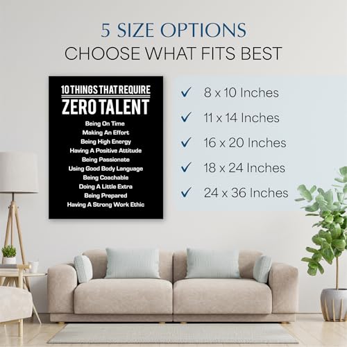 10 Things That Require Zero Talent - Motivational Wall Art Print | Inspirational Quote Decor for Home, Office, or Gym | Leadership and Encouragement Gift (Unframed, 8 x 10 inches) - Image 8
