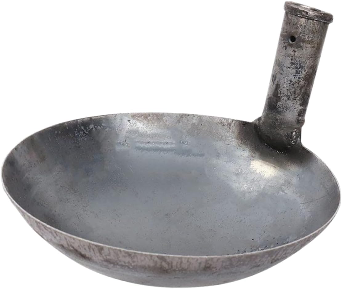 Kisangel Thickened Iron Spoon Ladle for Cooking Slotted Ladle for Home Kitchen Watering Scoop