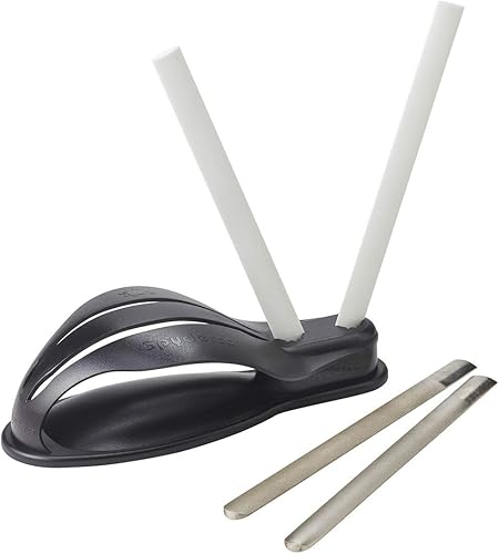 Spyderco Gauntlet Premium - Afilador de cuchillos fácil de usar con varillas de cerámica fina y varillas de nitruro de boro cúbico - 603FCBN