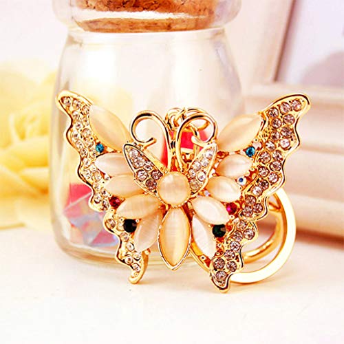 Lovely Butterfly Shape Crystal Rhinestone Sparkling Keychain Bag Pendant Handbag Charm for Women Girls3