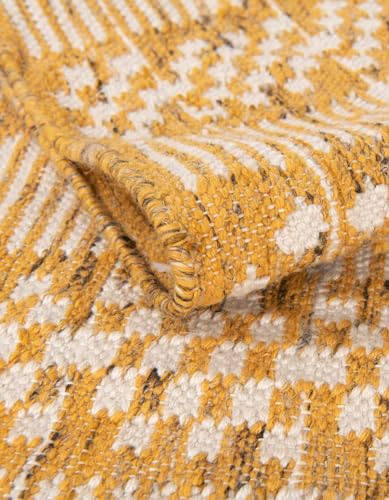 Tapete Eco Bohemio Lavable 8x10 Amarillo Mostaza miniatura 5