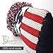 GOOACTION 3PCS Knitted Golf Head Covers 1-3-5 for Driver and Fairway Woods with Long Neck Design Vintage Red Stars and Stripes American Flag Sock Pom Pom Golf Club Patriotic Headcovers Set