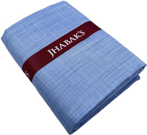 Image of JHABAK'S Unstitched Cotton Blend Solid Shirt & Trouser Fabric - 2.25 m Shirt Cloth - 1.20 m Pant Piece