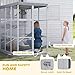 PawHut Catio Outdoor Cat Enclosure, Large Luxury Cat House Outside with Hammock, Condo, Jump Platforms, Ladders, Ramps, Tarp, Walk in Cat Cage for 2-4 Large Cats, 71