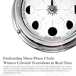 Tabic Chrome Brass Moon Phase Clock