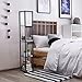 Simple Designs LF1037-NAV Floor Lamp Etagere Organizer Storage Shelf with 2 USB Charging Ports, 1 Charging Outlet and Linen Shade, Navy Blue