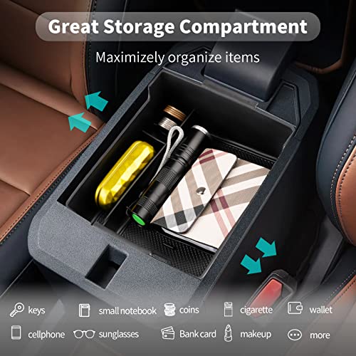 Image of CDEFG Maverick Center Console Organizer for 2022 2023 2024 2025 2026 Ford Maverick Truck Accessories Central Console Armrest Tray Storage Box Insert Tray Coin Container