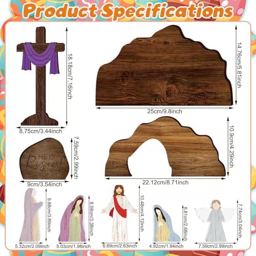 EAZZ-Wooden Resurrection Tabletop Decor Set