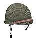 WXKHV WWII US Army M1 Military Helmet Replica for WW2 Gear Uniform - Includes Net Cover, Chin Strap, Cat Eye Belt, and DIY Painting