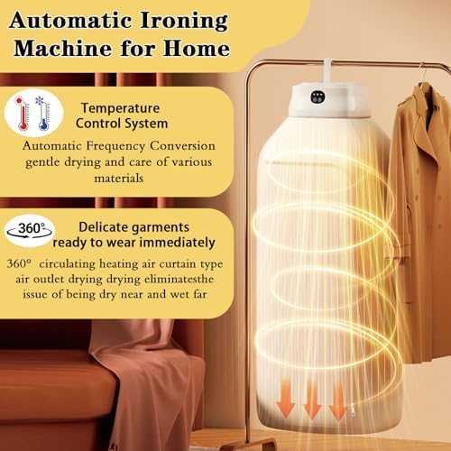Portable Clothes Dryer & Ironing Machine, Timer Function, Travel-Friendly, Ideal for Apartments, RVs & Dorms - Includes Steam Iron & Dry Bag