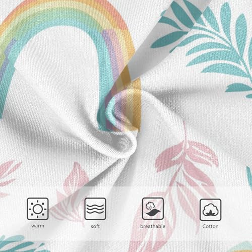 Wusikd Cute Sloth Girls' Underwear Cotton Rainbows Leaves Girls Briefs Soft Toddler Underwear 2T3