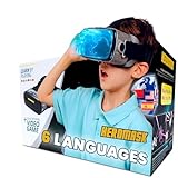 Casque VR Enfant 5-12 Ans + Jeux Apprentissage Langues — Cadeau Éducatif Original pour ...