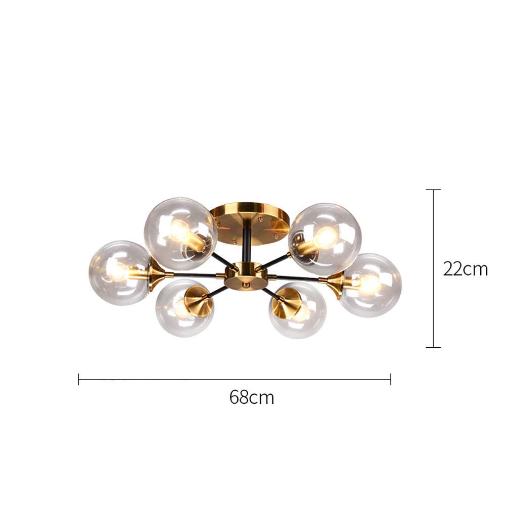 KANADEMONO Gold × Glass Ceiling Light 3 Amazon.com: ZXXDSGHUS Pendant Light Modern, Sputnik Glass