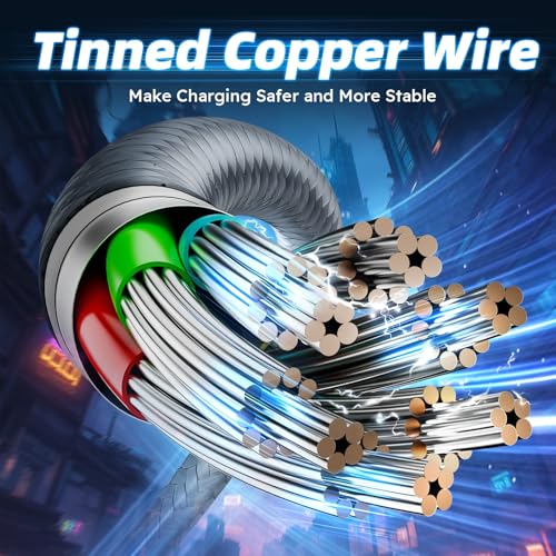Image of USB C to USB C Cable, Multi Charging Cable with 4 Type-C Connectors, 4 in 1 Charger Cord Type C, Multiple Charger Cord for iPhone 17 /16 /15, iPad,Galaxy S24 /23, Switch, Power Bank, Tablets [5FT]