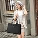 RAINSMORE Laptop Bag for Women 15.6 Inch Laptop Tote Bag Leather Work Bag Waterproof Womens Briefcase Business Office Computer Tote Bag Large Capacity Handbag Shoulder Bag Black