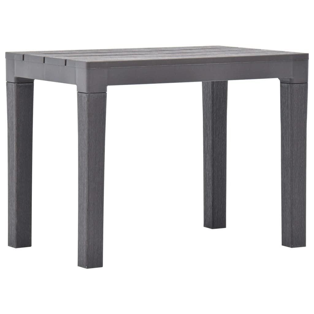 vidaXL Lot de 2 Bancs de Jardin, Chaises de Parc, Sièges de Patio avec Lattes, Meubles de Terrasse, Banc d' Extérieur, Moka Plastique