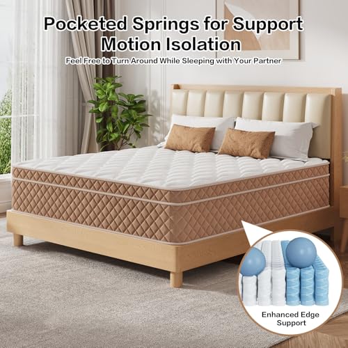 Image of King Mattress, Medium Firm Memory Foam Bed Mattress, Fiberglass Free, CertiPUR-US Certified Safe Materials, Foam and Spring, King Size Mattress in a Box, (12 in King)