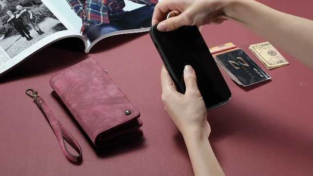 Custodia Portafoglio CaseMe In Pelle Sintetica Con Slot Carte E Magnete Per IPhone Samsung Google - Foto 3