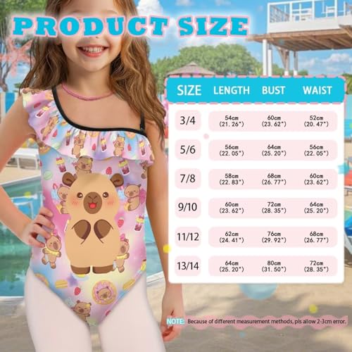 Image of Yzaoxia Girls One Piece Swimsuits Bathing Suit for Kids Swimwear 3-14Y