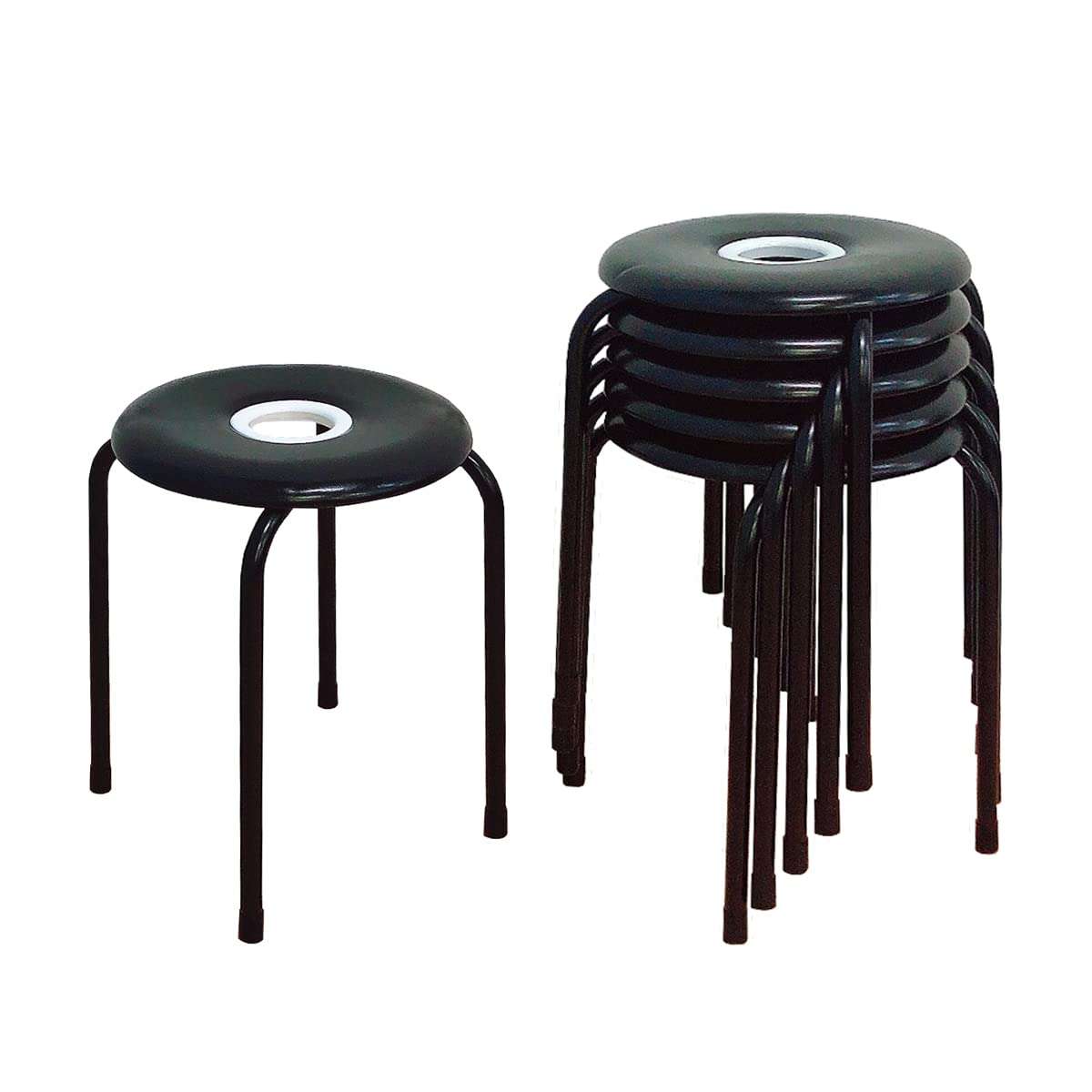 National Public Seating 丸椅子 スタッキングチェア 二脚