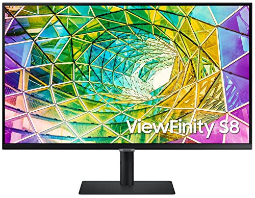 Samsung 32-Inch UHD 4K Resolution Monitor with HDR Support, 1 Billion Colors, Intelligent Eye Care, AMD FreeSync™, 3-Sided Border-Less Design, Height Adjustable Stand, Energy Saving (LS32A800NWXXL)
