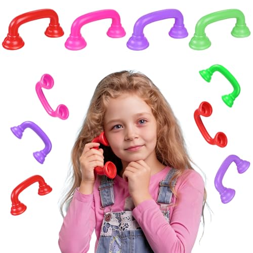 24 Pcs Whisper Phones for Classroom Reading Phone Bulk Tattle Phone Auditory Feedback Speech Therapy Tools for Reading Fluency and Pronunciation Hear Myself Sound Phone for Teachers