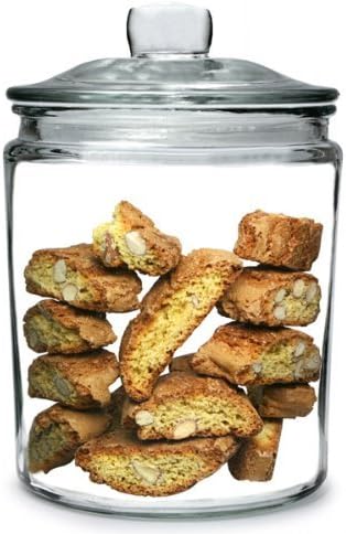 Utopia Biscotti Jar Medium 1.9ltr | Food Storage Jar, Glass Jar, Push Top Jar