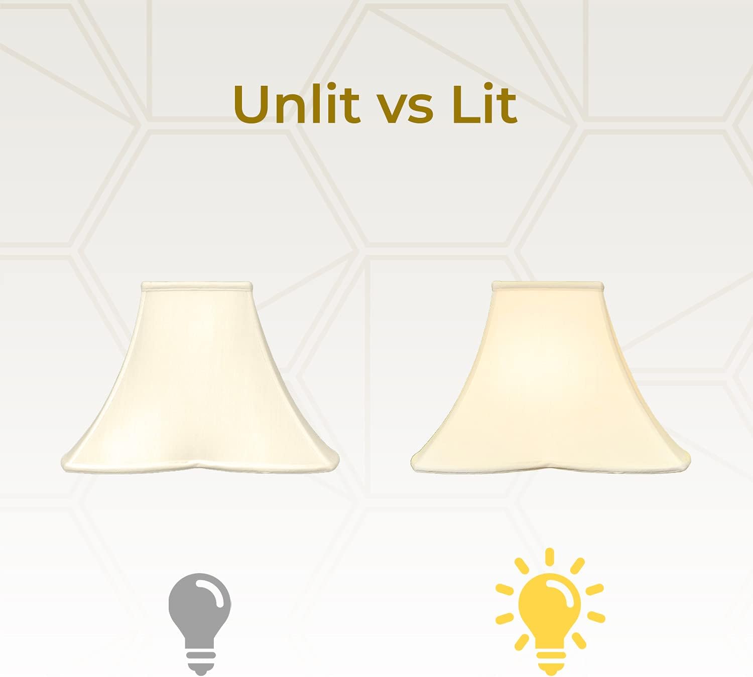 Free Shipping Over $50 Royal Designs Sharp Corner Fancy Square Basic Lamp Shade, Beige, 6 x 14x11