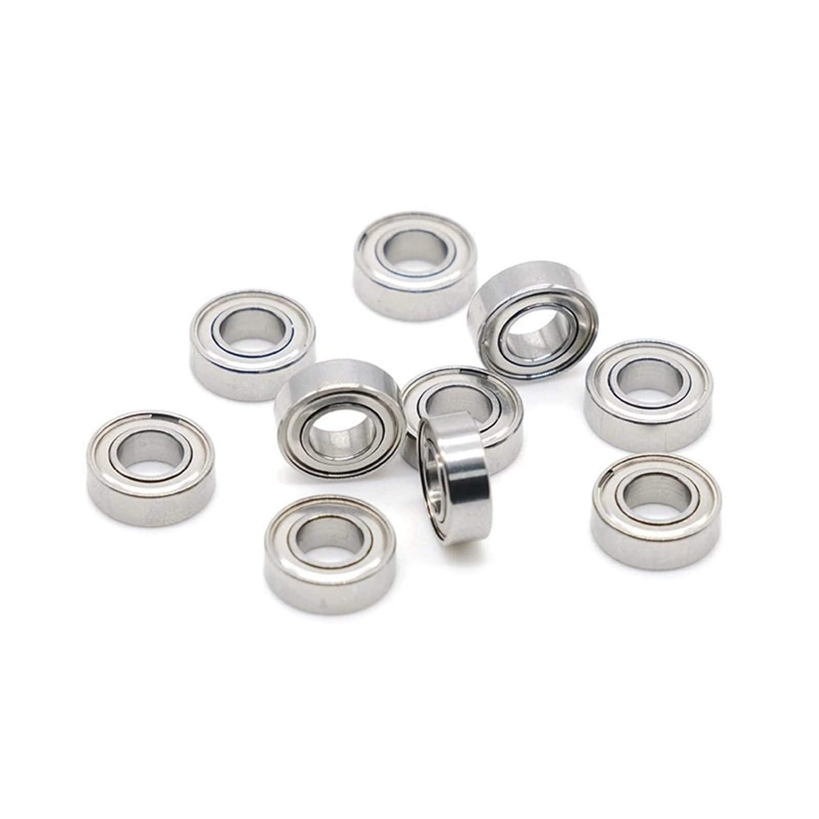 Cuscinetti a sfere a gola profonda in acciaio inossidabile in miniatura SR166 ZZ da 3/16"x3/8"x1/8" pollici SR166 ZZ, 10 pezzi