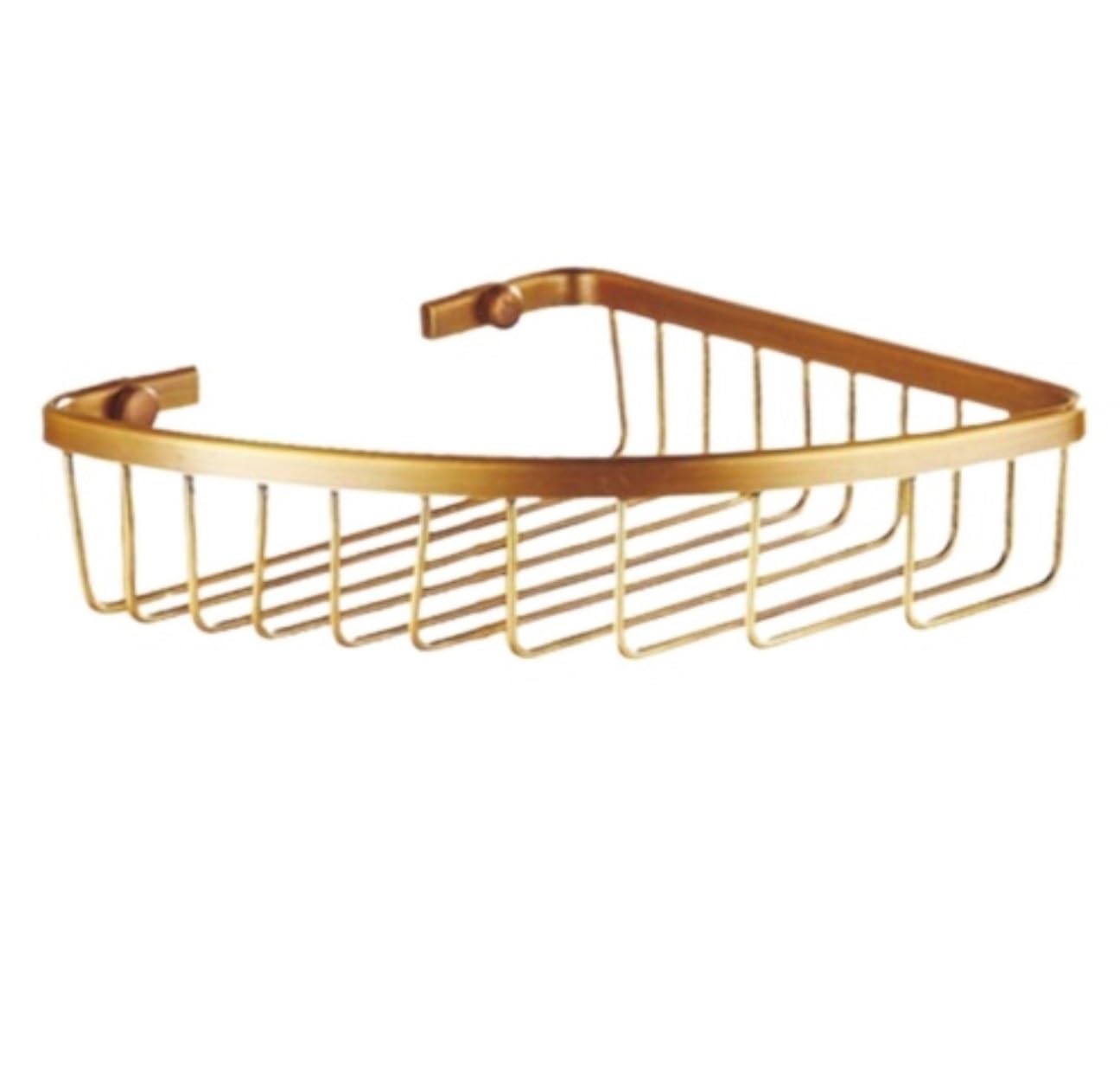 PXIWDAN Bathroom Shelf Copper Bathroom Shower Corner Shelf Bath Caddy Organizer Basket for Home Wall Organizer 18 18
