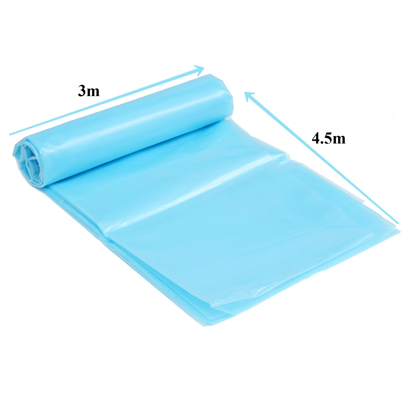dDanke 4.5m×3m Blue Greenhouse Film 7.87mil Thick Waterproof Liner for Vegetable Garden Fish Pond Aquaculture Anti Aging