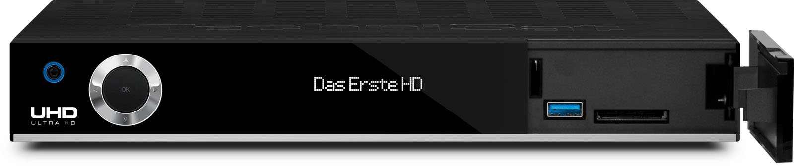 TechniSat Digit ISIO STC UHD Receiver (4K Twin Tuner, Sat DVB-S/DVB-S2, Kabel DVB-C, DVB-T2 HD, Smart TV, App Steuerung, PVR Aufnahmefunktion, WLAN, LAN, CI+, USB 3.0) schwarz