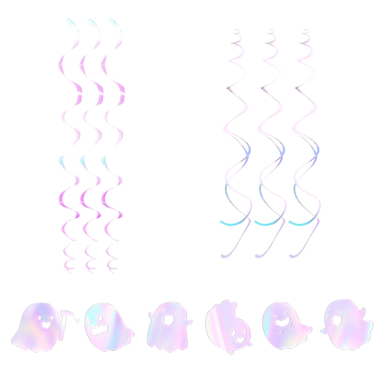 Kalttoy Multicolor Shimmering Hanging Spirals For Family Gathering Halloween Party Wall Decors Ceiling Hanging Streamers Decors Halloween Window
