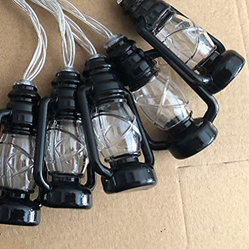 BESTOYARD 2 metros, 10 LEDs, lâmpada de querosene de LED de Halloween, lanternas retrô, formato de p