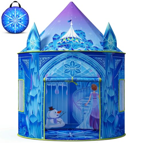 Product Image of the Hamdol Princess Play Tent for Girls, Frozen Toy, Ice Castle Kids Playhouse for...