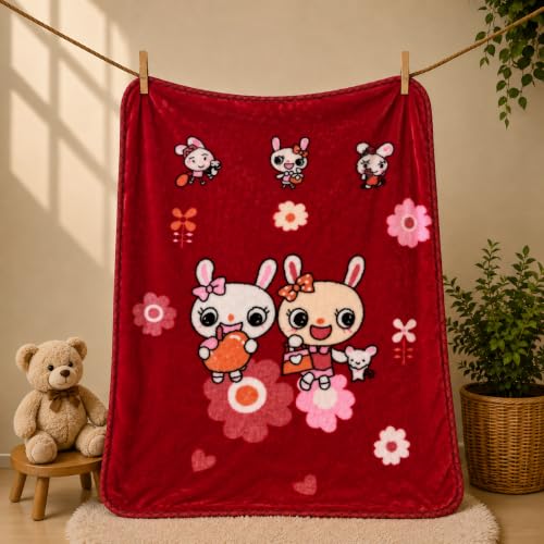 Image of VAS COLLECTIONS 280 GSM Baby Mink Blanket, Ultra Soft Warm Plush Cozy Blanket for Newborn Baby, Infants, Kids & Toddlers, Lightweight Comfortable Baby Blanket, 30 x 40 Inches (76 x 102 cm) - Ruby Red