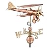 Good directions biplane weathervane pure copper airplane weathervanes aviation decor  urban country home decor