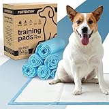 PORTENTUM Empapadores Perros 60x60 cm 50 Unidades – 6 Capas absorbentes antifugas con Control de olores – Alfombrillas Desechables para Entrenamiento – Inodoro para Perros