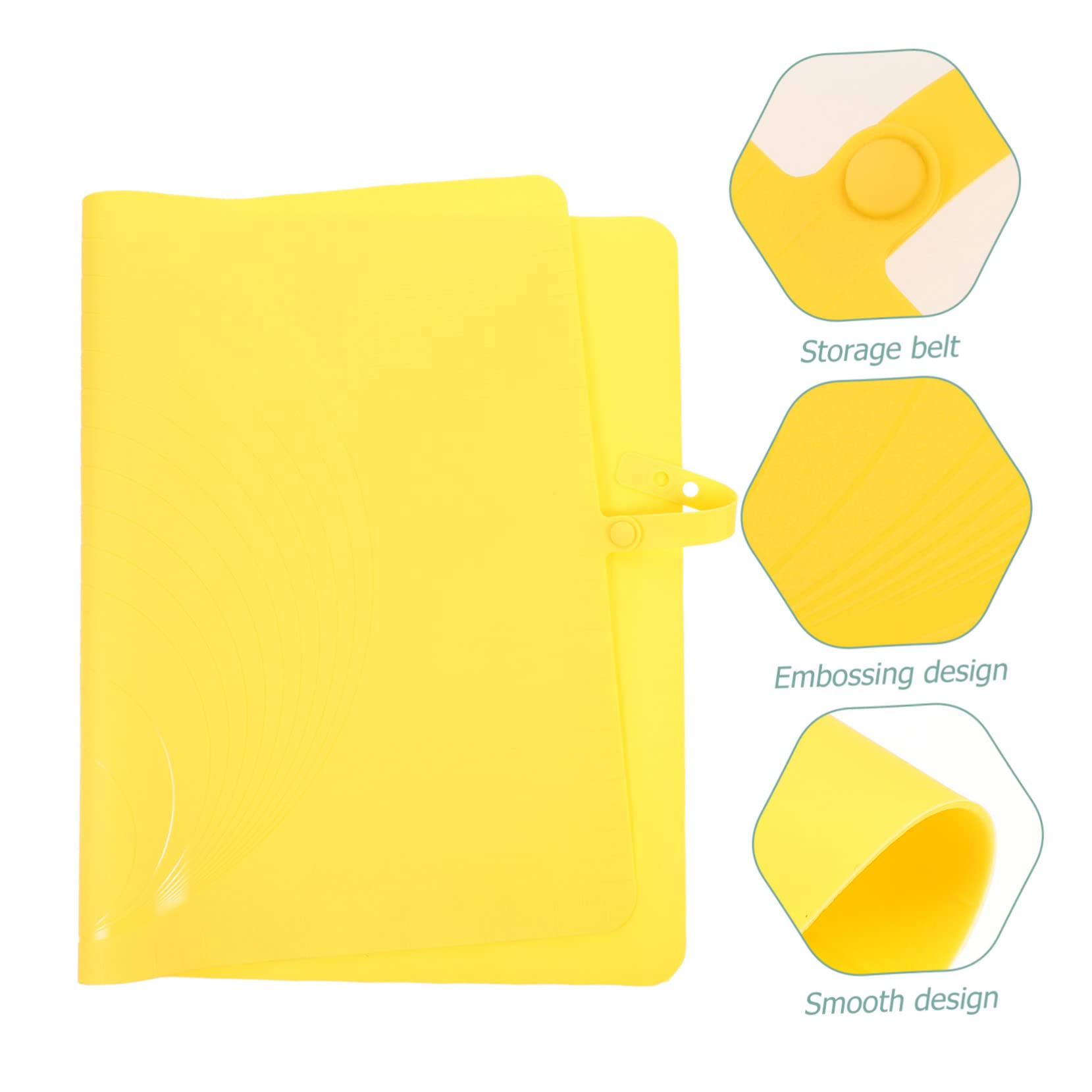 Estera Antideslizante para Hornear de Silicona Amarillo Grande | Amasar Masa de Pan y Pastelería, Superficie Antiadherente Segura, Accesorio de Cocina