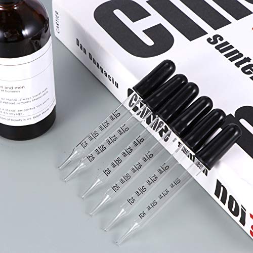 POPETPOP Conta- Gotas de 20 Peças Com Cabeça de Borracha Pipetas de Vidro Conta- Gotas de Pipeta par